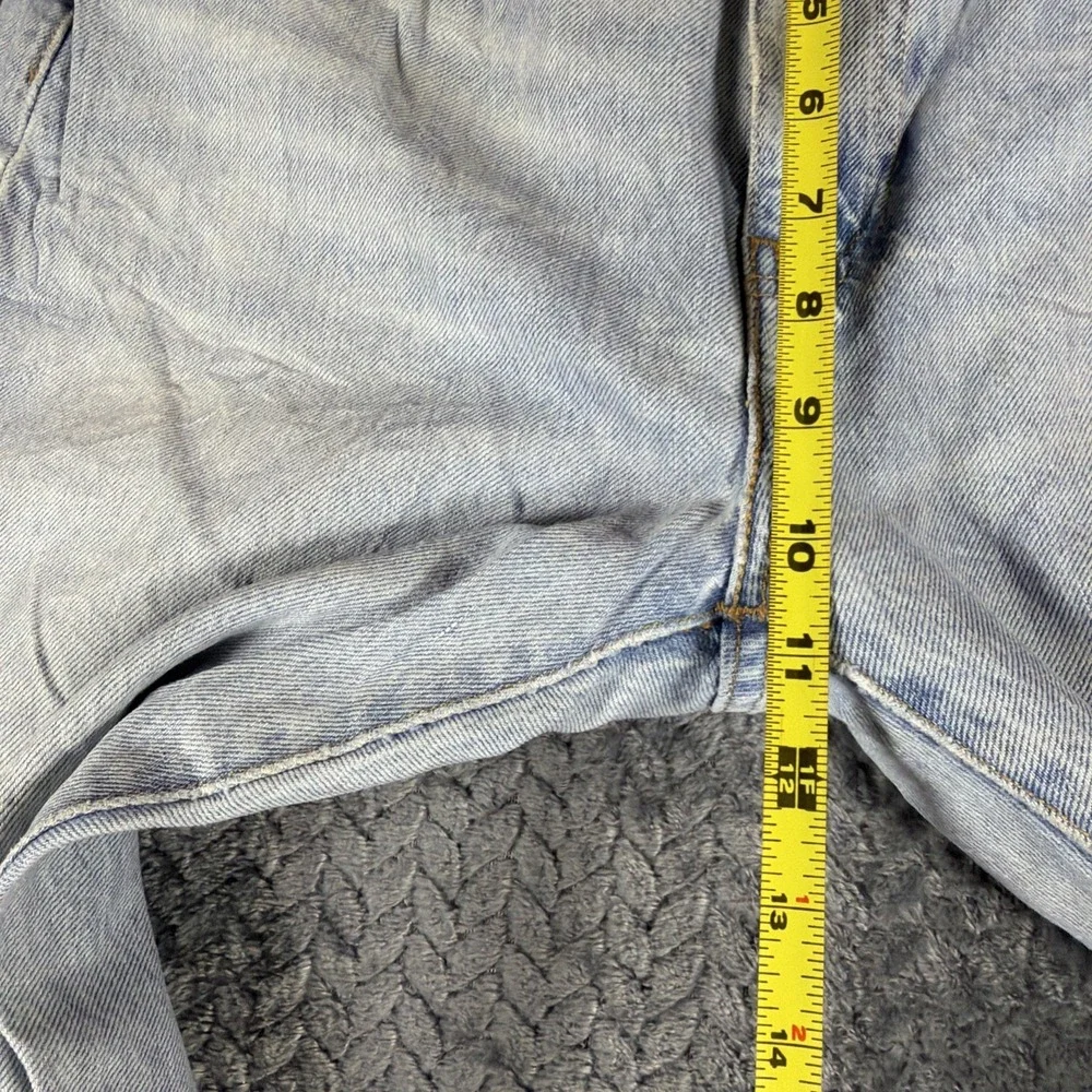 Levi's 510 Jeans Mens 34x32 Blue Light Wash Super Skinny Fit Straight Distressed